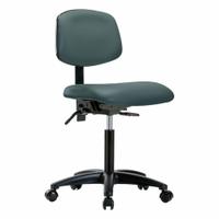 Ergonomic Chair: Vinyl, Armless, Ht Range 21 in to 28 1/4 in, 18 1/2 in Seat Wd, 17 in Seat Dp, Blue (MPN BR-VMBCH-RG-T1-A0-NF-RC-8546). Key specifications