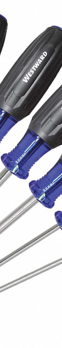 WESTWARD Magnetized Tip Screwdriver Set: 1-10 Pieces, 6 Pieces, Phillips/Slotted Tip, Cushion Grip (MPN 401L74). Key specifications — attr1205274: WESTWARD; attr1205269: #1.