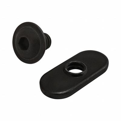 80/20 Bolt Assembly: 1/4" -20 Size, 3/8 in Thread Lg, Flanged Button Head Socket Cap - Slide-In T-Nuts