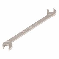 TEKTON Open End Wrench: Chromium Molybdenum Steel, Satin, 6 mm Head Size, 3 1/2 in Overall Lg (MPN WAE84206). Key specifications — attr309776: No; attr309781: Satin; attr309780: Chromium Molybdenum Steel; attr324939: TEKTON.