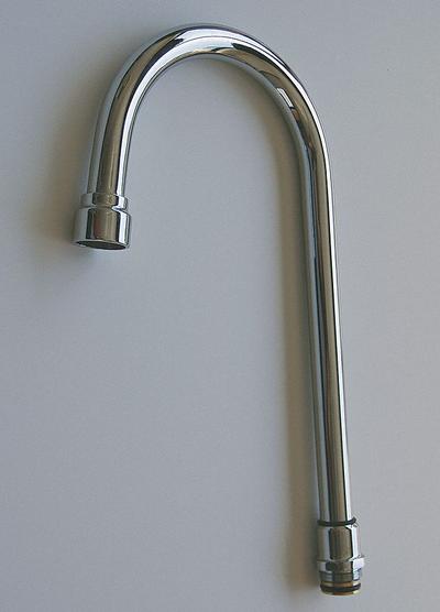 SPEAKMAN Spout: Spout, Gooseneck, Swivel Spout, Brass, Chrome, 1.5 gpm Flow Rate - Gooseneck Faucet Spouts