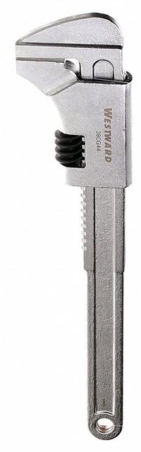 WESTWARD Monkey Wrench : Alloy Steel, 3 7/32 in Jaw Capacity, Smooth, 14 3/4 in Overall Lg, I-Beam (MPN 39CG44). Key specifications — attr309808: I-Beam; attr309815: Alloy Steel; attr324941: WESTWARD.