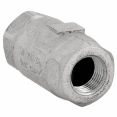 APOLLO Ball Cone Spring Check Valve: Ball, Inline Valve Body, CF8M Stainless Steel, 3/8 in Pipe Size (MPN 6210201). Key specifications — Ball Material: RPTFE; Brand: APOLLO.
