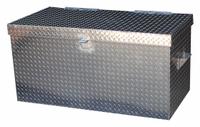 VESTIL Jobsite Box: 49 1/4 in W x 25 7/8 in D x 44 11/16 in H, 24 cu ft, Padlock, Silver (MPN APTS-3648-C). Key specifications — attr1116233: Silver; attr1116253: VESTIL; attr1222022: Padlock - Lock not included.