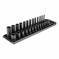 TEKTON Impact Socket Set: 1/4 in Drive Size, Small Set (0-50 pieces) Set Size, 26 Pieces, SAE (MPN SID90203). Key specifications — attr1204251: TEKTON; attr1215453: 1/4 in; attr1215454: 5/32 in to 11/16 in; attr1224229: Friction.