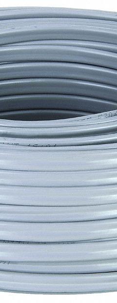 ROMEX Underground Feeder Cable: UF-B, 10 AWG, 2 Conductors, Black/White, 250 ft Overall Lg, Gray (MPN 13056755). Key specifications — Grounding Conductor Insulation Color: Bare; Grounding Conductor Insulation Material: Uninsulated; Grounding Conductor Size: 10 AWG; Standards: UL 83; Manufacturer Part Number: 13056755; Brand: ROMEX; Grounding Conductor Material: Copper; Includes Grounding Conductor: Yes.