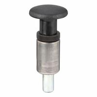 Weld Mount Retractable Spring Plunger: Pull Knob, 0.5 in Plunger Wd, 0.875 in Plunger Projection (MPN GI1/2-1.5-B-PL5). Key specifications — Brand: INNOVATIVE COMPONENTS; Barrel Diameter: 1 in; Barrel Length: 1.5 in.