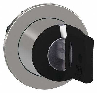 SCHNEIDER Keyed Selector Switch: 3 Position, 30 mm Panel Mounting Size - Panel-Mounted Key Switches without Contacts