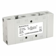 AVENTICS Pilot Air Control Valve: Series L2, Remote Pilot, Four-Way / Two-Position, Pilot Return (MPN L22PP452O000000). Key specifications — attr1077526: L22PP452O000000; attr1077589: Locking; attr1077598: Pilot Air Control Valve; attr1077600: Pilot Return.