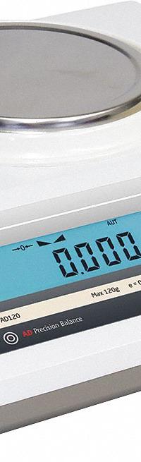 TORBAL Compact Bench Scale: 120 g Capacity, 0.001 g Readability, ct/g/gr/kg/lb/oz/ozt/pwt (MPN AD120). Key specifications — Brand: TORBAL; Display Type: LCD.