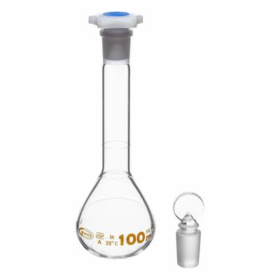 UNITED SCIENTIFIC SUPPLIES Glass Flasks: 100 mL, Colorless, Round, A - Glass Volumetric Flasks