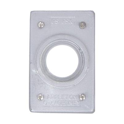 APPLETON ELECTRIC Weatherproof Cover: Malleable Iron, FD/FS, Round Flush Receptacles, 1 Gangs - Iron Weatherproof Electrical Box Covers