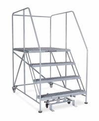 COTTERMAN Mobile Work Platform: 3.3 ft Platform Ht - Max, 36 in x 36 in, Steel, 800 lb Load Capacity (MPN 4WP3636RA3B4B8AC1P6). Key specifications — Folding: Not Foldable; Mobility: Rolling; Components Included: Rubber Foot Pads; Use Location: Indoor; Brand: COTTERMAN; Color: Gray; Height Adjustability: Fixed Height; Includes Handrails: Handrails Included.