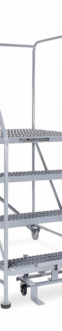 COTTERMAN Mobile Work Platform: 3.3 ft Platform Ht - Max, 36 in x 36 in, Steel, 800 lb Load Capacity (MPN 4WP3636RA3B4B8AC1P6). Key specifications — Folding: Not Foldable; Mobility: Rolling; Components Included: Rubber Foot Pads; Use Location: Indoor; Brand: COTTERMAN; Color: Gray; Height Adjustability: Fixed Height; Includes Handrails: Handrails Included.