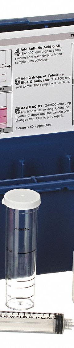 AQUAPHOENIX SCIENTIFIC Chemical Test Strip: Quat, Chemical, 60_75 Tests, 8 in Overall Lg, Quat (MPN TK9000-Z). Key specifications — Test Form: Chemical; Brand: AQUAPHOENIX SCIENTIFIC.