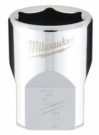 MILWAUKEE Standard Socket: SAE, 3/8 in Drive Size, 5/8 in Socket Size, 6-Point, Std, Chrome (MPN 45-34-9066). Key specifications — attr1204417: MILWAUKEE; attr1204392: Chrome.