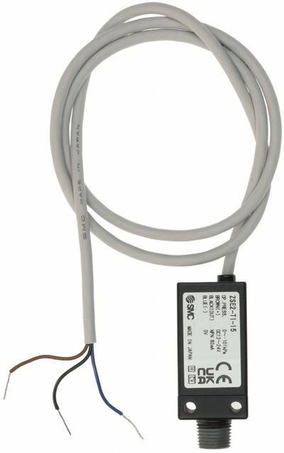 SMC Pressure Switch: 1/8 in Port Size, 12 to 24V DC, -101 kPa to 0 kPa, 0°C to 60°C - Compact Vacuum Pressure Switches
