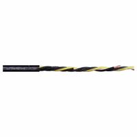 CHAINFLEX Motor Cable: 1 AWG, 4 Conductors, Order by the Foot, PVC Jacket, 1,000 V (MPN CF30-500-04). Key specifications — Minimum Bend Radius Factor - Fixed: 4 x OD; Minimum Bend Radius Factor - Flexible: 6 x OD; Includes Ground: Yes; Minimum Bend Radius Factor - E-Chain: 7.5 x OD; Resistance Properties: Oil and Grease Resistant; Standards: CTP C-DE.PB49.B.00420; Product Type: Motor Cable; Manufacturer Part Number: CF30-500-04.