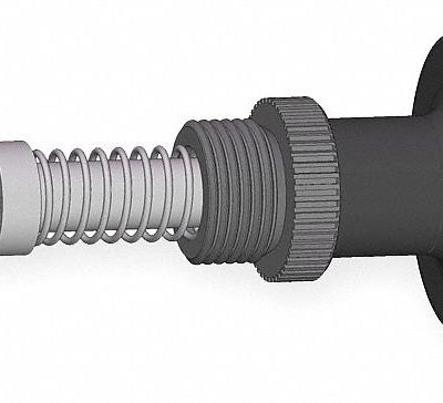 INNOVATIVE COMPONENTS Weld Mount Retractable Spring Plunger: Pull Knob - Nonlocking Pull-Knob Weld-Mount Indexing Plungers