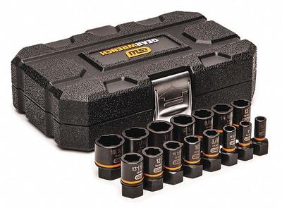 GEARWRENCH Bolt Extractor Set: 1/4 in, 3/8 in Drive Size - Bolt Extraction Impact Socket Sets
