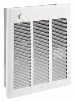 QMARK Recessed Electric Wall-Mount Heater: 3600 W/4800 W, 208/240V AC, Single Phase, White (MPN CWH3504F). Key specifications — Grille Color: White; Programming Capability: Non-Programmable; Wattage Output: 3600 W/4800 W; Voltage, Phase: 208/240V AC, 1-phase; Rough-In Dimensions - H x W x D: 18-1/4 in x 14-5/16 in x 3-7/8 in; Nominal Voltage - HVAC: 240V AC; Brand: QMARK; Phase: Single.