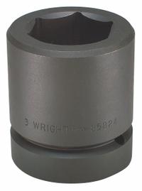 WRIGHT Impact Socket: 2 1/2 in Drive Size, SAE, 3 1/8 in Socket Size, 6-Point, Std, Black Oxide (MPN 85825). Key specifications — attr1215501: WRIGHT; attr1215515: Black Oxide; attr1215518: 3-1/8 in.