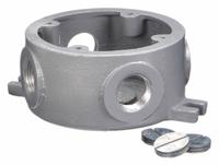 Conduit Outlet Body: Aluminum, 1/2 in Trade Size, X Body, 25 cu in Body Capacity, Threaded Hub (MPN VLJX-1WW). Key specifications — Finish: Powder Coated; Brand: HUBBELL KILLARK; Hub Style: Threaded; Mfr. Series: VJ.
