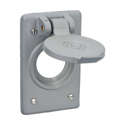 APPLETON ELECTRIC Weatherproof Cover: Malleable Iron, FD/FS, Receptacle Covers/Spring Covers - Iron Weatherproof Electrical Box Covers