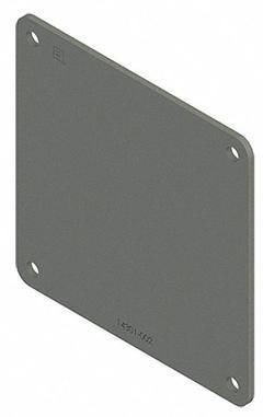Wireway Closure Plate: 2 1/2 in Wd, 2 1/2 in Ht, 3 7/8 in Lg, Steel (MPN F22WP). Key specifications — Brand: HOFFMAN; With Knockouts: No.