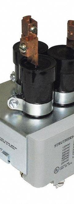 STRUTHERS-DUNN Mercury Displacement Contactor: 24V DC, 60 A Full Load Current - Resistive, 1 Poles (MPN M60A-24VDC). Key specifications — Brand: STRUTHERS-DUNN; Terminal Connection Type: Screw Terminals; Contact Material: Liquid Mercury.