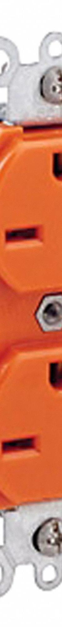 LEVITON Plugs and Receptacles: Duplex, 6-20, Orange, 250V AC, 20 A, 2 Pole / 3 Wire (MPN 5462-IG)
