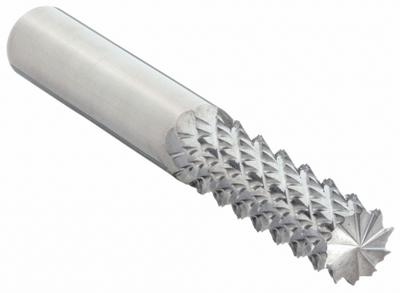 MICRO 100 Solid Router Bit: Diamond Cut, Burr End, 3/8" Cut Dia, 1" LOC (MPN RDB-100) - Diamond-Pattern Router Bits for Composites