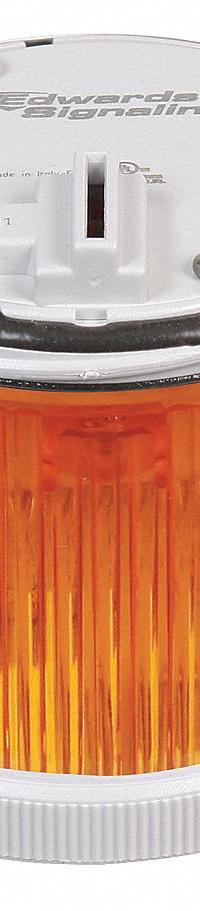 EDWARDS SIGNALING Stacklight Warning Light: Flashing/Steady, 24V AC/24V DC, Amber, 70 mm Overall Dia (MPN 270CLEDMA24AD). Key specifications — Brand: EDWARDS SIGNALING; Compatible with Series: 200 Class; Lens Color: Amber; Operating Voltage: 24V AC; Manufacturer Part Number: 270CLEDMA24AD.