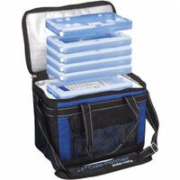 Cryogenic Storage Box: 13 3/4 in Overall Lg, 10 1/4 in Overall Wd, 9 in Overall Ht, 10 L Capacity (MPN 0372634). Key specifications — Material: Nylon; Includes: (2) 4°C End Caps; Product Type: Transport Bag; Brand: COLE-PARMER.
