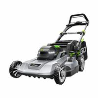 EGO Walk-Behind Lawn Mower: Push, 21 in Cutting Wd, Bag/Mulch/Side Discharge Location, POWER+, 56 V (MPN LM2114). Key specifications — Run Time: 55 min; Cutting Height Adjustment: Single-Point; Battery Platform: POWER+; Deck Material: Polycarbonate; Brand: EGO; Speed Settings: Variable; Filter - Kit Contents: Battery Included; Power Source: Battery-Powered.