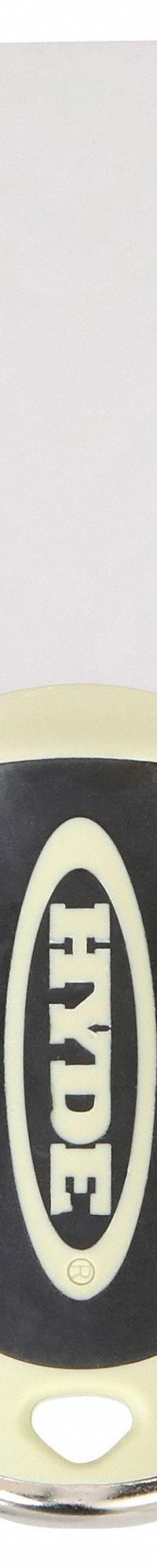 HYDE Putty Knife: Bld. Mat. Carbon Steel, Hdl. Mat. Polypropylene/TPE, Bld. Shp. Straight (MPN 06101). Key specifications — attr1004888: HYDE; attr1029665: Full.