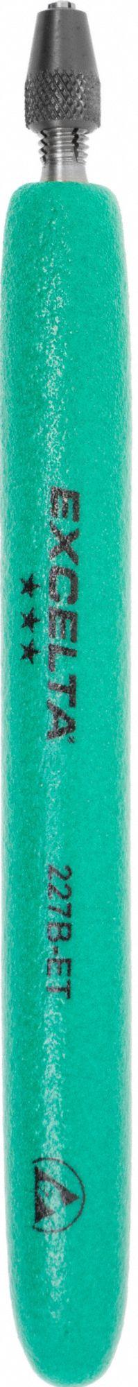EXCELTA Pin Vise: Pin Vises, 0.63 mm Max Size - mm, 0 in Min Size - Inch, Ergonomic Foam Grip Grip (MPN 227B-ET). Key specifications — attr1181472: Ergonomic Foam Grip; attr1181474: 4.5 in; attr1181485: EXCELTA.