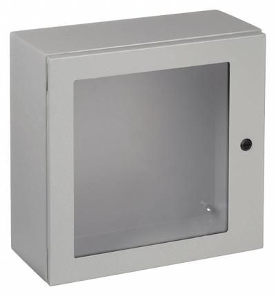 WIEGMANN Enclosure: Steel, 20 in x 20 in x 8 in, NEMA 12/13/3R/4, Clear Cover - Steel Washdown Enclosures