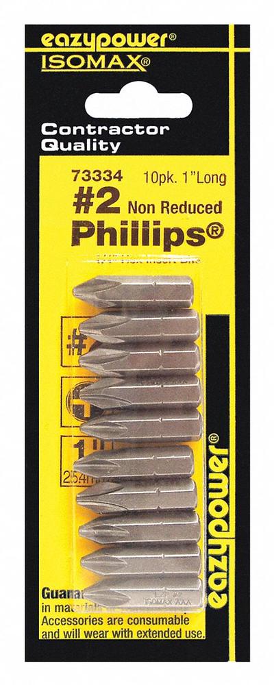 APPROVED VENDOR Power Bit: Power Bit, Imperial, PH2 Bit Industry Size, #2 Bit Size, Std - Insert Bits