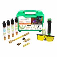 SPECTROLINE Fluorescent Leak Detection Kit: 2 oz Compatible System Size, 0.5 oz, Cartridge, Green (MPN SPE-HVLGSE). Key specifications — Includes: Hose Assembly; Brand: SPECTROLINE; Compatible Refrigerant Group: HFO; Series: AR-GLO 5; Battery Type: AAA; Light Type: Violet Light LED; Product Type: Fluorescent Leak Detection Kit; Includes Batteries: Yes.
