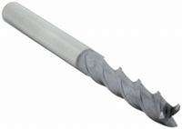 WIDIA HANITA Square End Mill: Carbide, TiCN Coated, 3 Flute, 1/4" Mill Dia, 1-1/4" LOC, 3-1/4" OAL (MPN TC4K1307072)