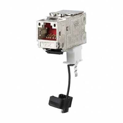 METZ CONNECT Keystone Module: Cat6A, Data/HDBaseT/Power, 8 Poles, Straight, Cable - Device-Side RJ45 Connectors & Couplers