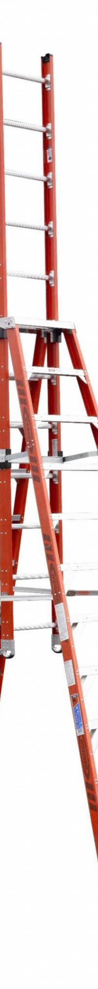 WERNER Extension Ladder: 12 ft Overall Ht, Fiberglass, 300 lb Load Capacity - Max, 112 lb Wt (MPN E7412). Key specifications — attr1049744: WERNER.