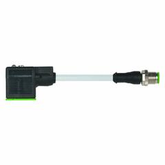 MURRELEKTRONIK Cordset: M12 Male Straight x DIN Form A, 5 m Cable Lg, PUR, Gray, 3 Pins, IP67 (MPN 7000-40881-2360500). Key specifications — Wire Size: 18 AWG; Brand: MURRELEKTRONIK; Cable Jacket Color: Gray; IP Rating: IP67.