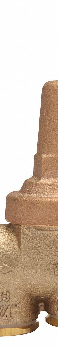 WILKINS Water Pressure Reducing Valve: FNPT, 3/4 in Pipe Size, Cast Bronze, 25 psi to 75 psi, NPT (MPN 34-625XLC). Key specifications — Brand: WILKINS; Union Type: Single Union; Low-Lead Compliance: Low-Lead Compliant.