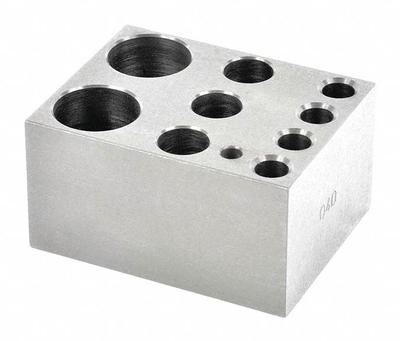 OHAUS Modular Block: Anodized Aluminum, 3 in Overall Wd, 3 3/4 in Overall Lg - Dry Bath Blocks