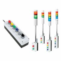 PATLITE Tower Light Assembly: 3 Tier, Sounder Tier Included, Amber/Green/Red, User Operated (MPN VSST-LR6-302LJBW-RYG). Key specifications — Manufacturer Part Number: VSST-LR6-302LJBW-RYG; Brand: PATLITE; Operating Voltage: 24V DC; Light Tier Color: Amber.