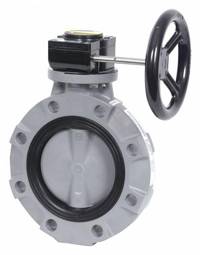 HAYWARD Butterfly Valve: 10 in Pipe Size, Concentric, 150 psi Max. Pressure (CWP) - PVC General-Service Butterfly Valves