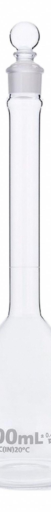 GLOBE SCIENTIFIC Glass Flasks: 500 mL, Colorless, B, 0.4 mL, Includes Closure, 260 mm Overall Ht (MPN 8250500). Key specifications — Tolerance: 0.4 mL; Body Color: Colorless; Brand: GLOBE SCIENTIFIC; Compatible with Stopper Size: 19; USP Specification: Type I.