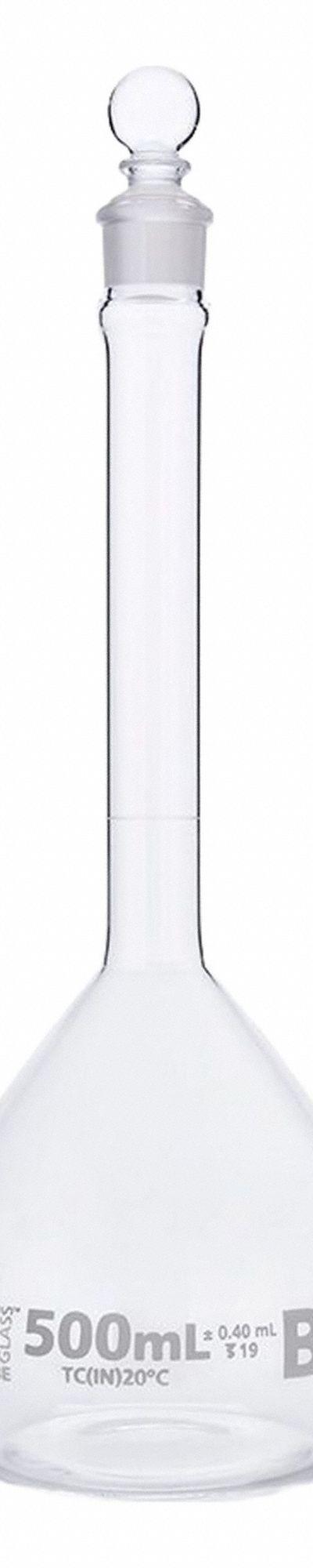 GLOBE SCIENTIFIC Glass Flasks: 500 mL - Glass Volumetric Flasks